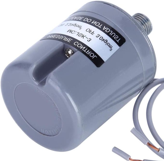 Waterdrukschakelaar - Automatische Pomp Controller - Constante Waterdruk - Verzilverd Koper Contact - 220V 16A - Grijs