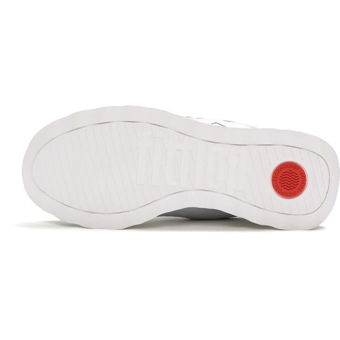 FitFlop Retro-Q FF Metallic-Fabric/Suede Sneakers Dames Sneakers - Metallic Wit