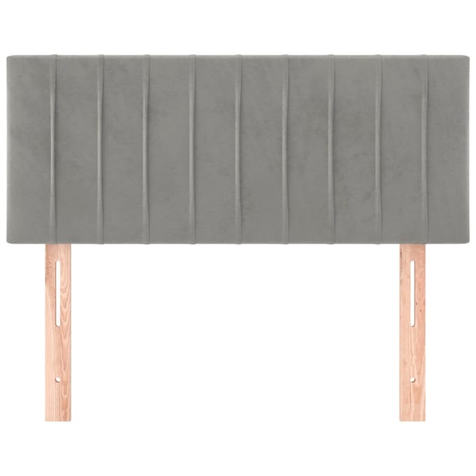 vidaXL - Hoofdbord - 90x5x78/88 - cm - fluweel - lichtgrijs