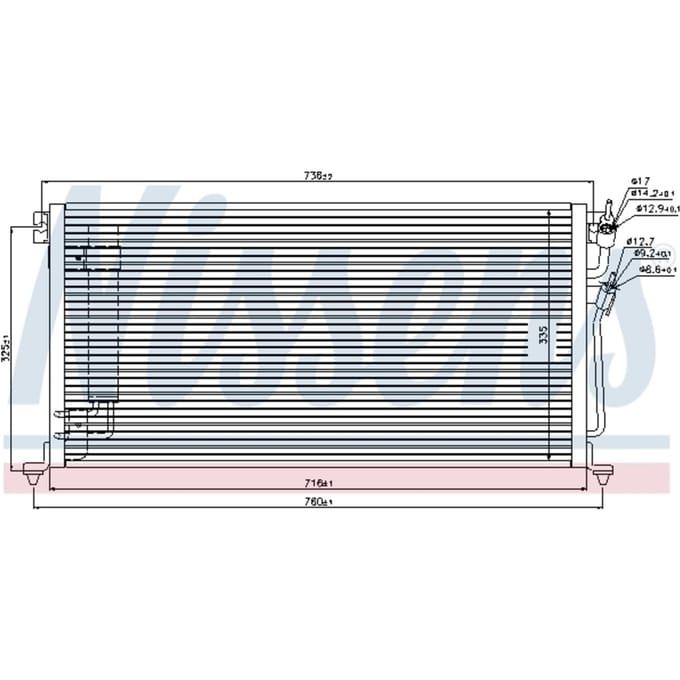 Condensator, airconditioning NISSENS 940439