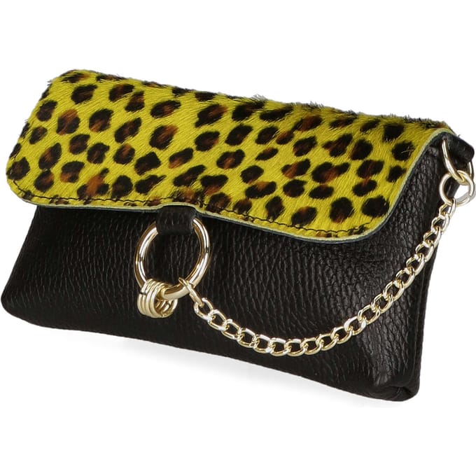 Faina Handtas Dames Cheetah geel