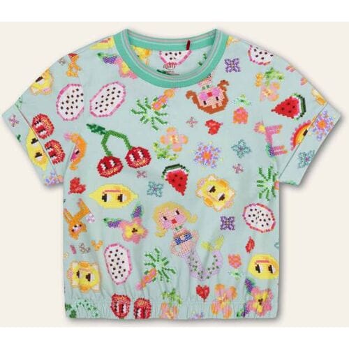 Oilily Tutu T-Shirt- maat98/3T Surf Spray
