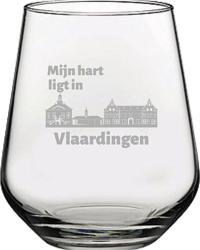 Gegraveerde Drinkglas 42,5cl Vlaardingen