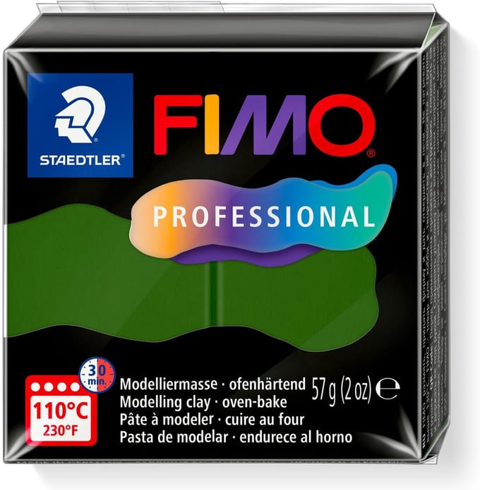 FIMO professional - ovenhardende boetseerklei - blok 57 gr - bladgroen