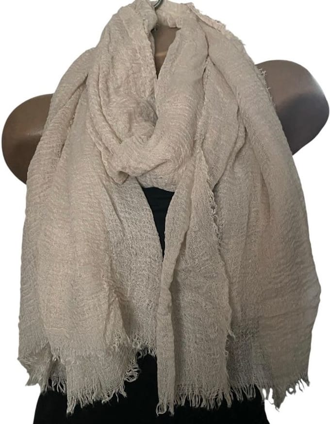 Dames effen kleur sjaal 88# beige