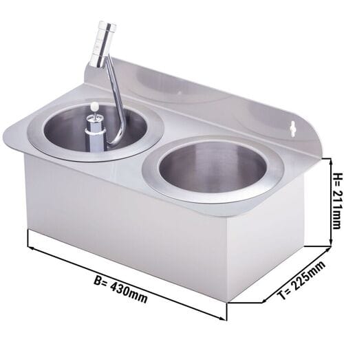 GGM Gastro Eisportioniererdusche mit Portioniererdusche & integr. Wasserstrahl-Regler Zilver