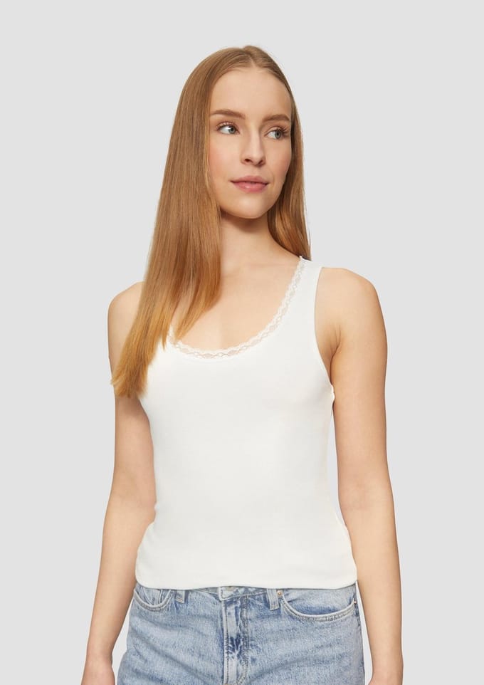 Q/S designed by - T-shirt - Maat XXL - - 0200 WHITE -