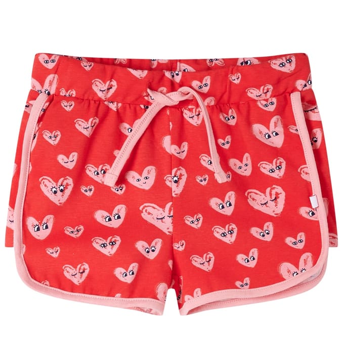 vidaXL Kindershort met trekkoord 116 rood