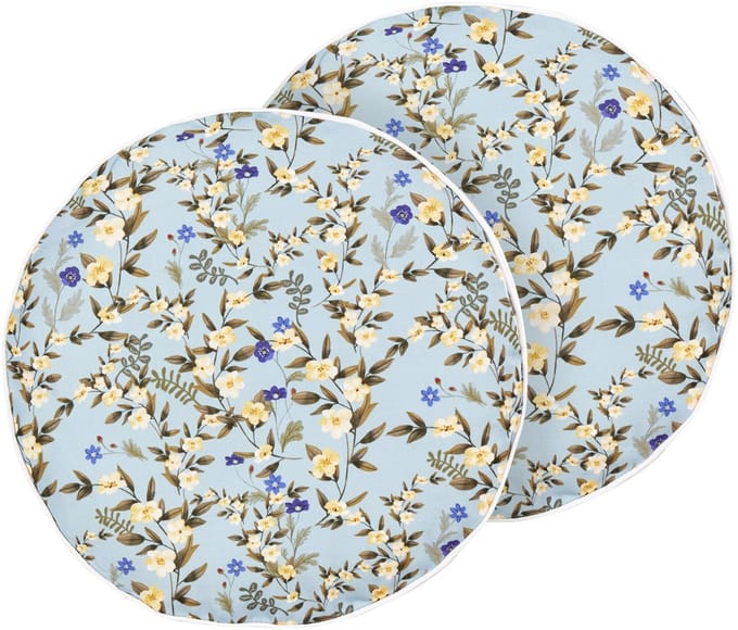 VALLORIA - Buitenkussen set van 2 - Lichtblauw - 40 cm - Polyester
