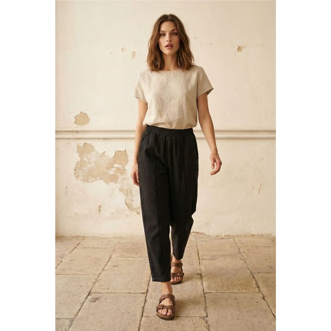 Elastische Taille Rechte Broek