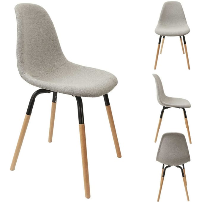 Home Deco Factory Eetkamerstoelen phenix set van 4 stuks eettafelstoel licht