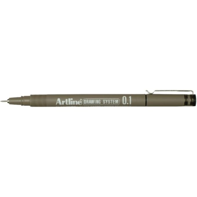 ARTLINE Drawing System Fineliner - 1 stuk - 0.1mm Lijndikte - Zwart
