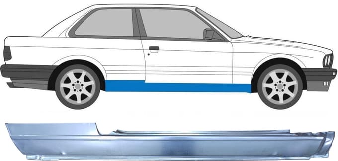 Volledige dorpel voor BMW 3 E30 1982-1994 / Rechts