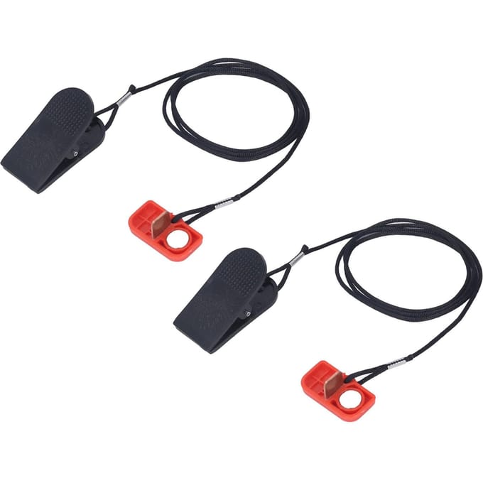 2 STUKS Loopband Veiligheidsschakelaar Noodstop Magneetclip Veiligheidsslot Loopband Startsleutel Rood black