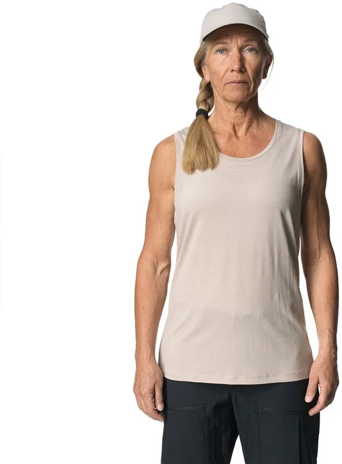 Houdini Tree Mouwloos T-shirt Beige S Vrouw