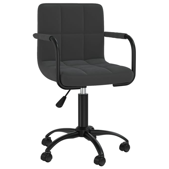 vidaXL - Eetkamerstoelen - draaibaar - 2 - st - fluweel - zwart