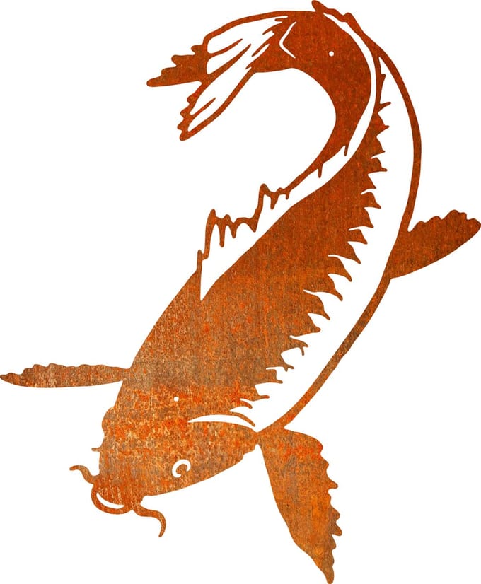 Ferdec - Koi karper silhouet van cortenstaal - dierenbeeld - nr3