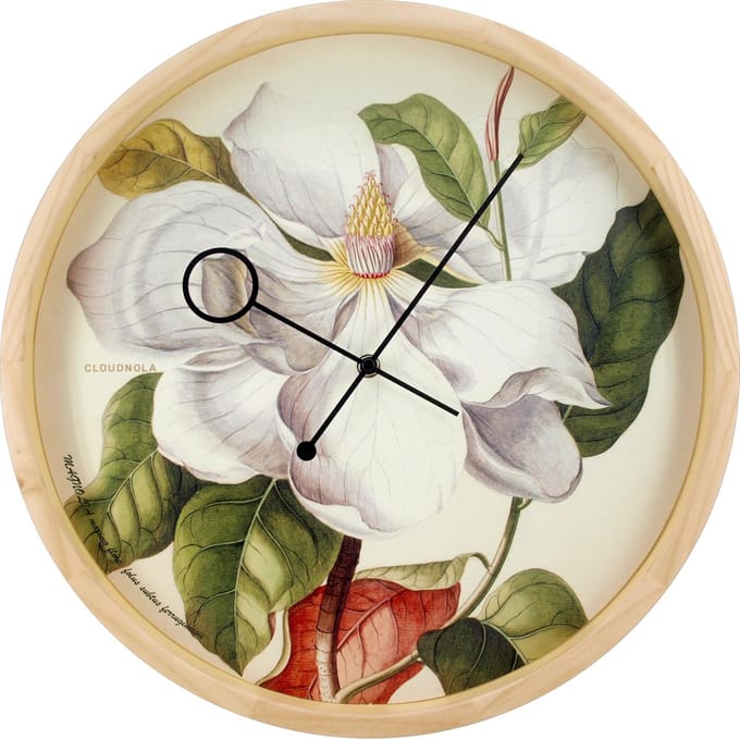 Cloudnola – SKU0078 – Wandklok – Ø41,6 cm – Botanical Magnolia