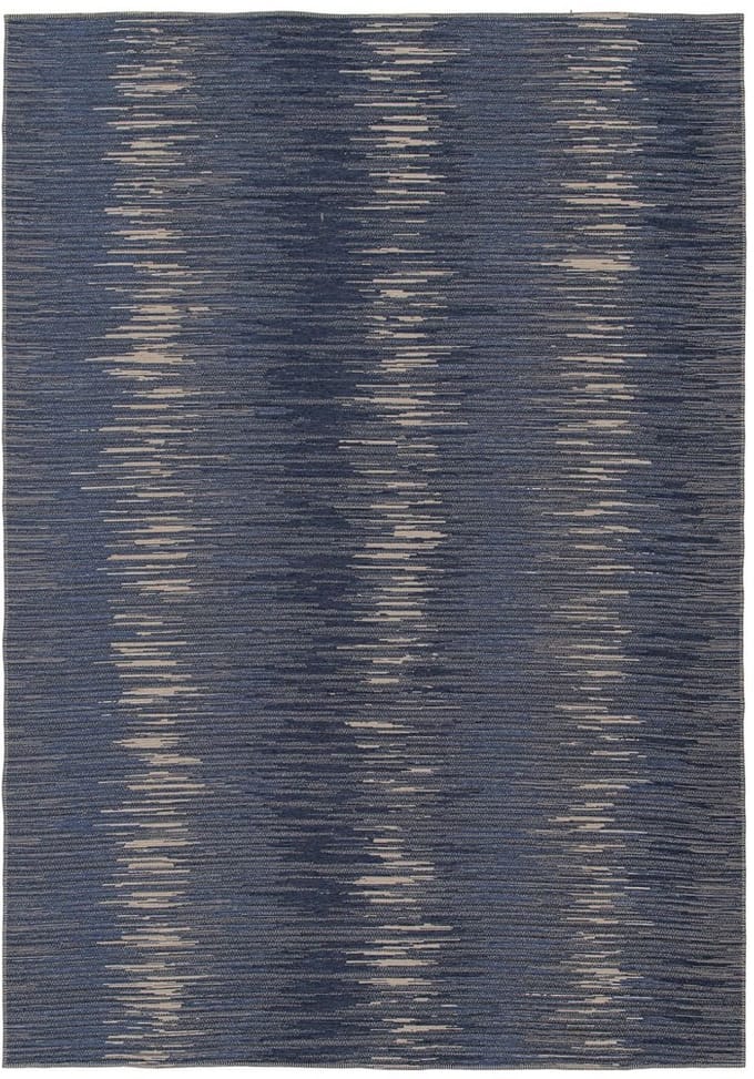 Abstract vloerkleed - Sapphire Ripple jeansblauw 160x230