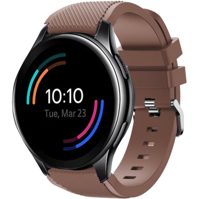 OnePlus Watch siliconen band (koffiebruin)