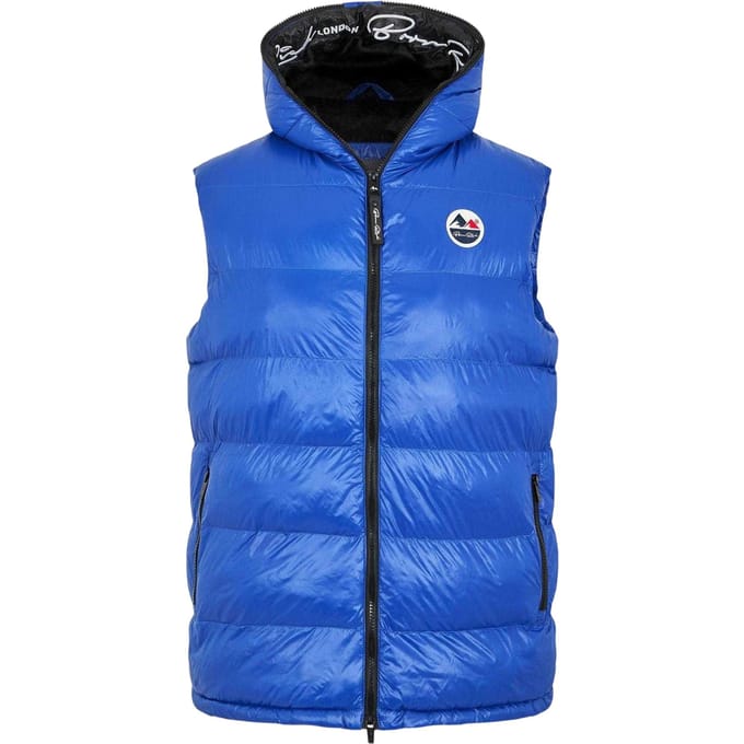 Born Rich Heren Mateo gewatteerd vest met capuchon (Blauw)