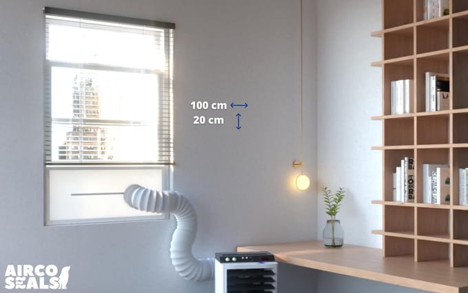 FDBW - Airco raamafdichtingskit - 100 x 20 cm - Geschikt voor Schuifraam