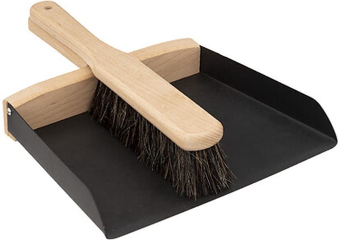 5Five Stoffer en blik - metaal/hout - 30 x 24 cm - Een schoonmaak topper
