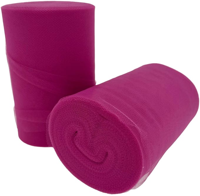 Tule rol roze