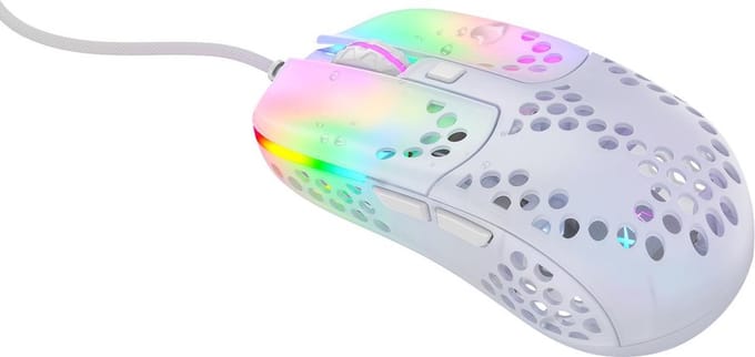 CHERRY XTRFY MZ1 Gaming Muis - Ultra Licht - 16000 DPI - RGB - 1.8m Kabel - Wit