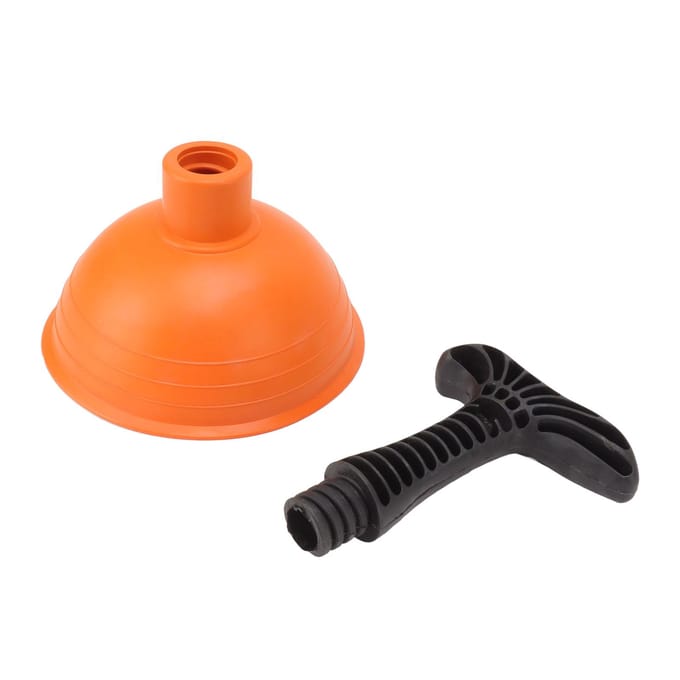 Mini piston puissant avec poignée antidérapante, petit piston de vidange efficace pour toilettes, baignoire, évier blanc