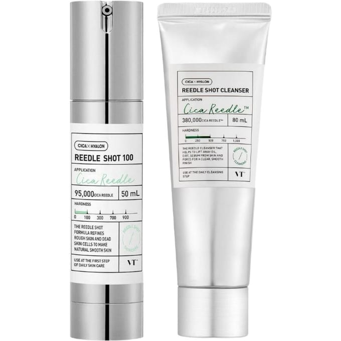 VT Reedle Shot 100 Essence Booster 50ml Nettoyant 80ml Ensemble Micro-Aiguilles Hydratant white