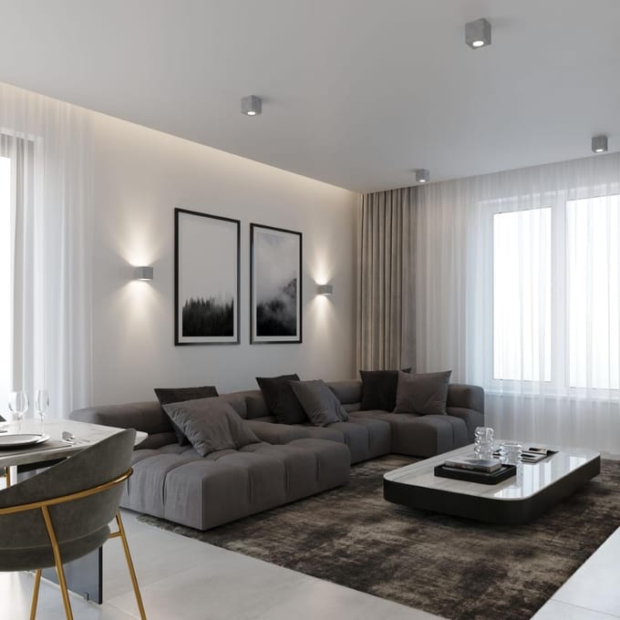 Sollux Lighting Wandlamp Quad - G9 - grijs - concreet - 10x10x12cm