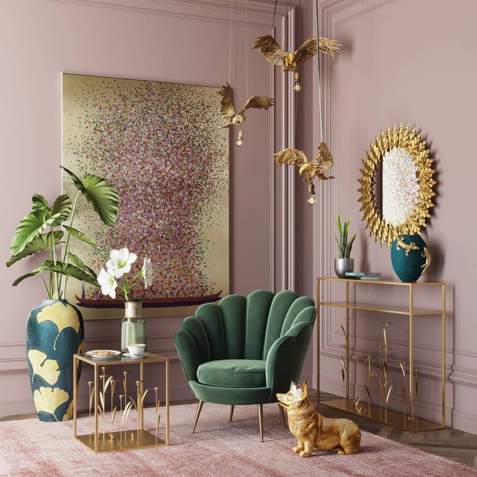 Kare Design Hanglamp Dierenlamp Uil - Goudkleurig