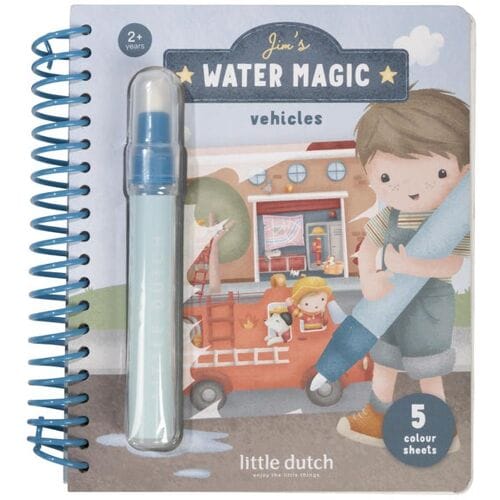 Little Dutch watertekenboek Jim Vehicles - Water magic book
