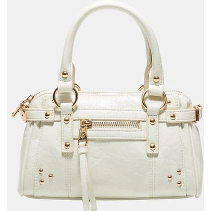 Stradivarius Schoudertas met voorvak en studs  Ecru OS
