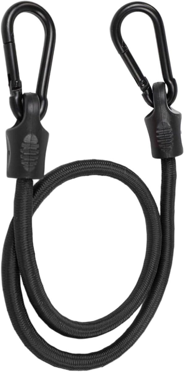 Spanband met haak - Elastisch touw - Bagage vastzetten - Hoge elasticiteit - 120cm - Zwart