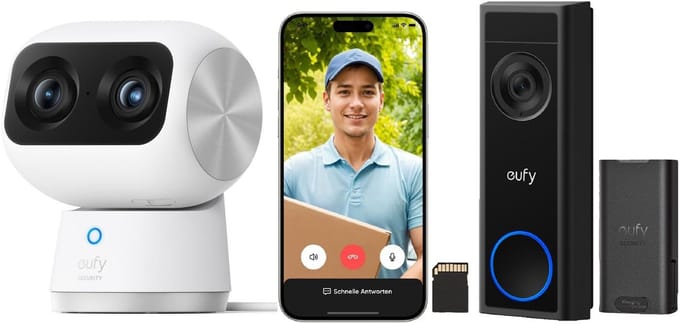 eufy Security S350 Binnencamera + eufy Security C31 Video Deurbel