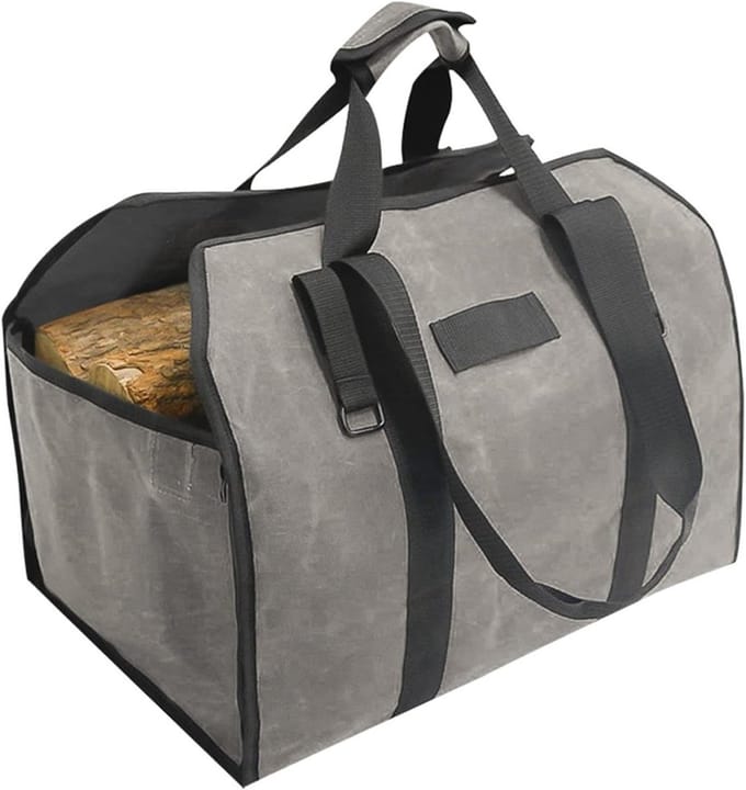 Brandhout Tas - Log Carrier - Open Haard - Stevig Canvas - 48 x 38 x 32 cm - B