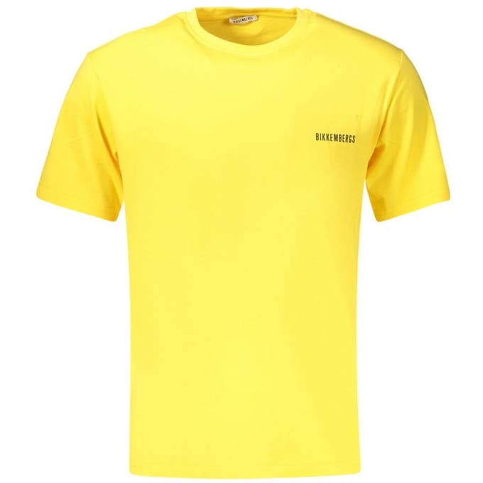 Bikkembergs Gele Katoenen Heren T-Shirt