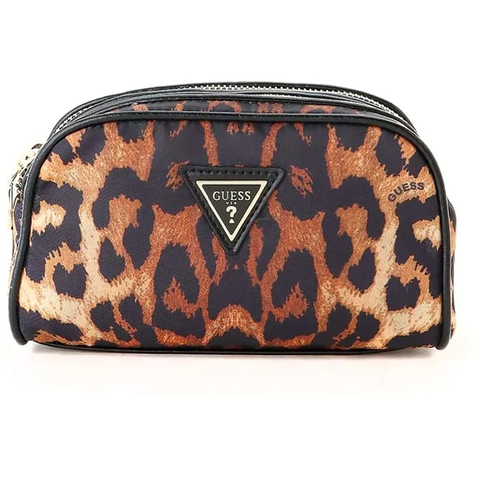 GUESS Utensil zak Christelle Double Zip Black Multi Veelkleurig