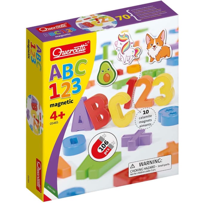 Quercetti Magneet Cijfers en Letters + 10 Figuren 106-delig