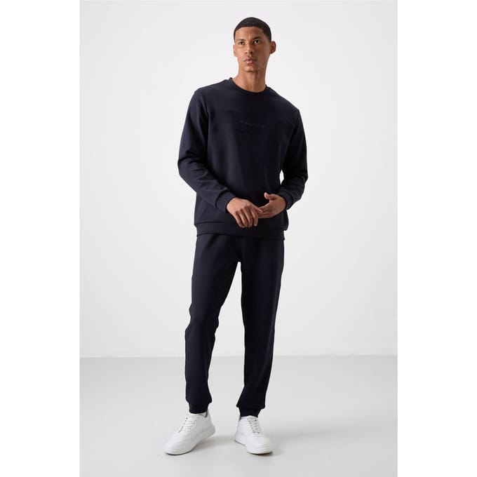Geprinte Fleece Sweatshirt en Broek Set