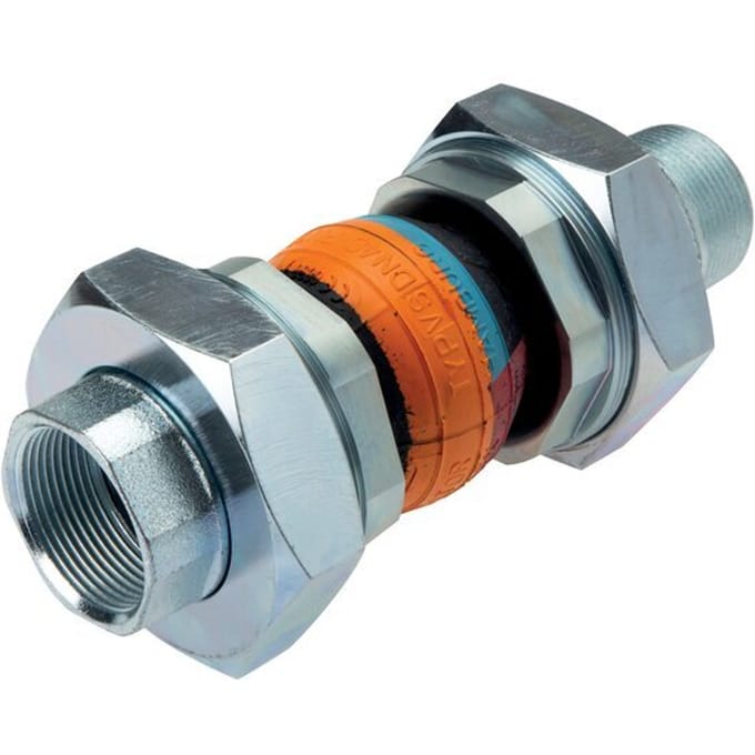 Draadrubberexpansiekoppeling DN40 G 1-1/2'' (Vrouwelijk)-G 1-1/2'' (Vrouwelijk) EPDM