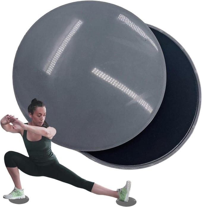 Core Sliders - Oefen Schijven - Kracht Training - Dubbelzijdig Anti-slip - 17 cm Diameter - Grijs