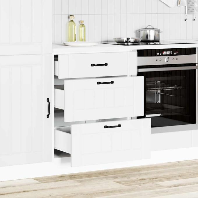 vidaXL - Onderkast - Lucca - bewerkt - hout - wit