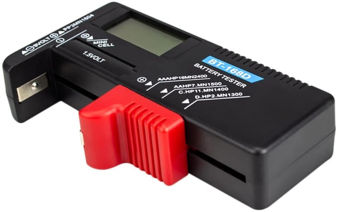 Batterij Tester - Energie Checker - Batterijen Controleren - Digitaal Display - Compact Formaat - Zwart