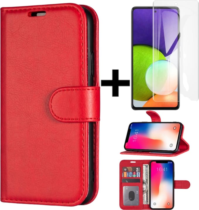 Wallet case/ hoesje Geschikt voor Apple iPhone 6/6S + gratis protector Rood