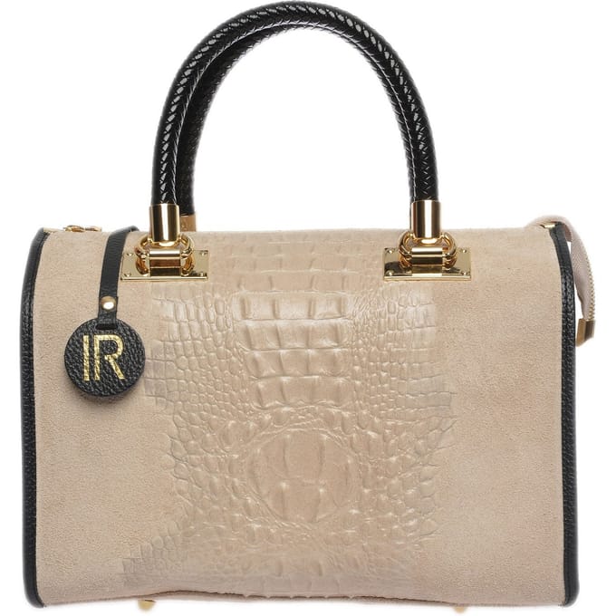 Isabella Rhea Beige Rundleer Tas