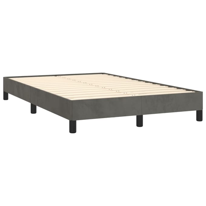 vidaXL - Bedframe - zonder - matras - 120x200 - cm - fluweel - donkergrijs