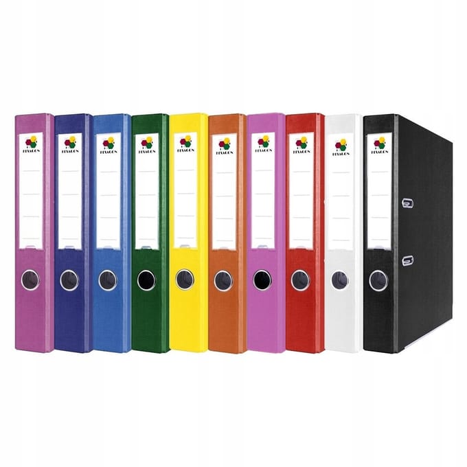 10x A4 Ordner 50mm met Ring, Mix Kleuren
